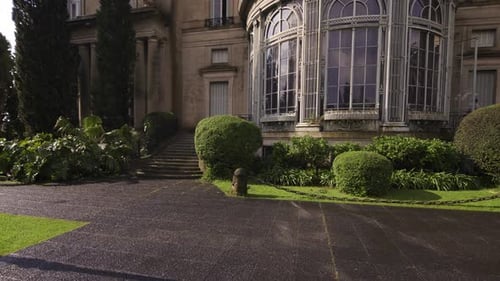Gimbal shoot of Palacio Sans Souci, or Sans Souci Palace, in Buenos Aires Argentina in 4K