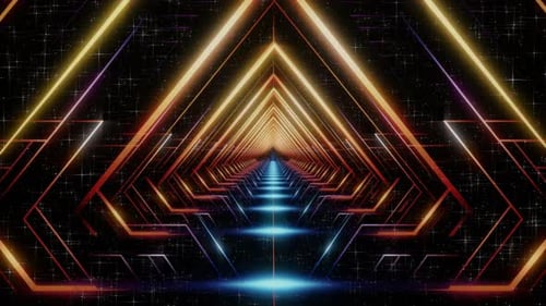 Vj 3d render cinematic background, futuristic enless loop