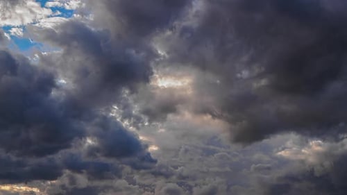 Dark Rain Clouds Moving Rapidly