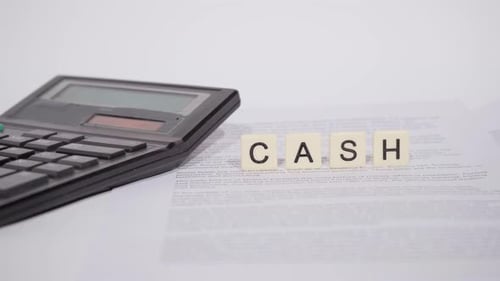 Word CASH on scrabble