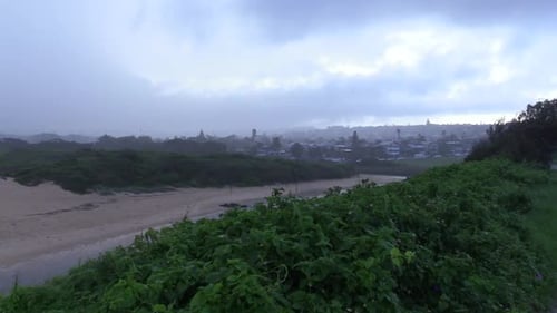 Heavy Rain In Curl Curl Beach Suburb Sydney