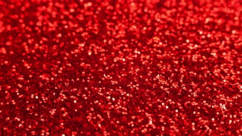 Sparkling Red Hexagons with Glitter Effect