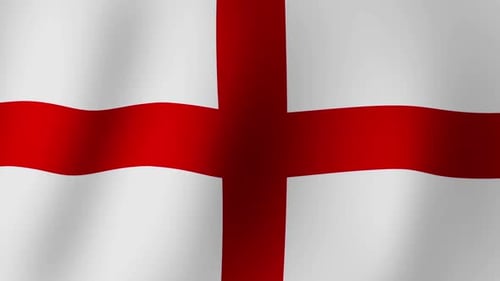 Flag Of England Wave Background Loop Animation