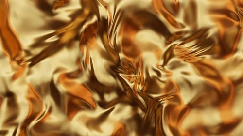 Loop Goldener Stoff, der im Wind flattert, Vollbild