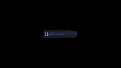 HUD Element Animation of a Text Block Decoding