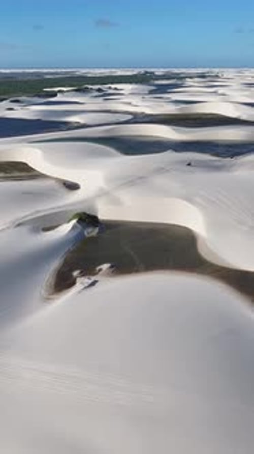 Lencois Maranhenses Skyline At Santo Amaro In Maranhao Brazil.