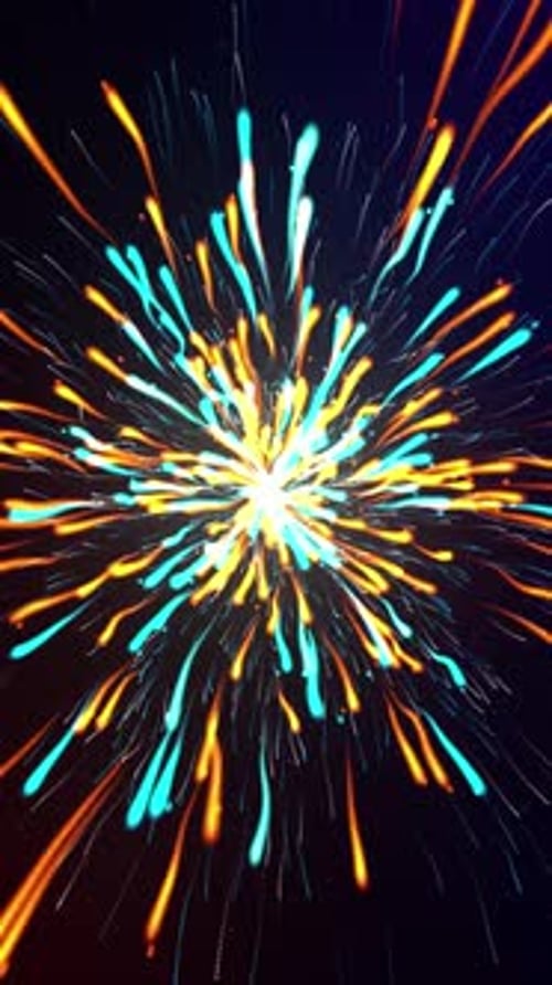 Energetic Abstract Light Streaks Particle Burst Background