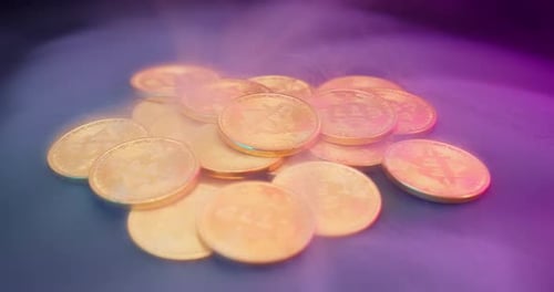 Pièces Bitcoin Smoke