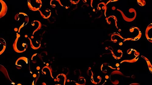Orange Gradient Many Questions Tunnel Seamless Animation