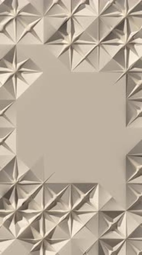 3D Abstract Geometrical Kaleidoscope Transformation Loopable Fractal Animation of Surface with Place