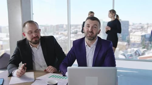Business Meeting in a High Rise Office