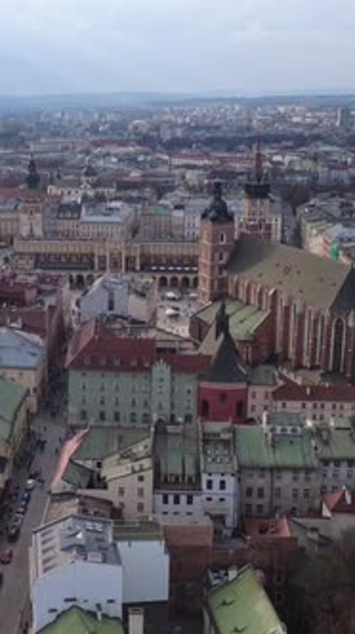 Aerial view of an Old European City