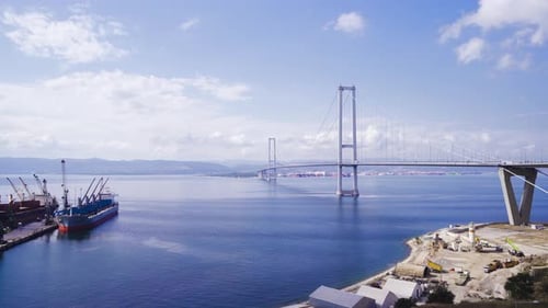 Bosphorus bridge and Export port.