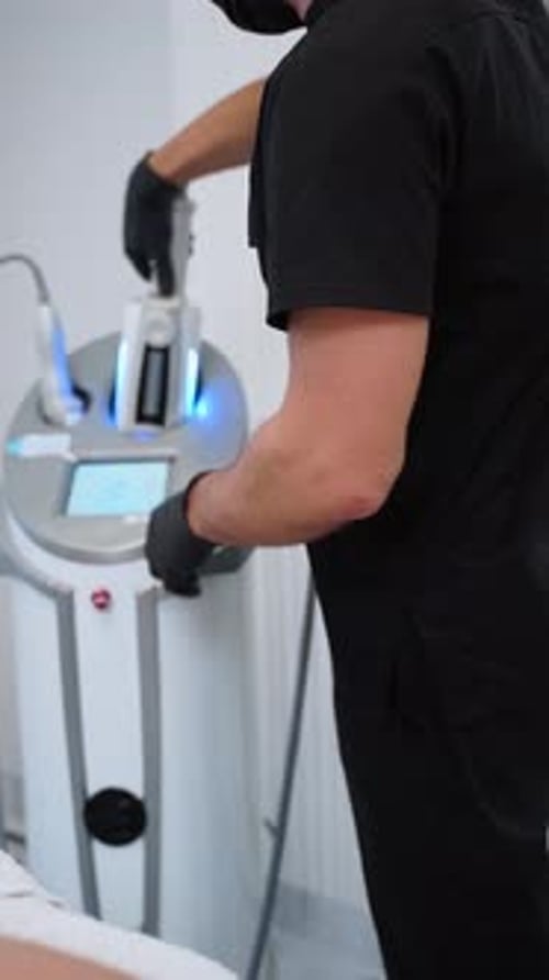 Aesthetician Swaps Heads on Beauty Treatment Machine