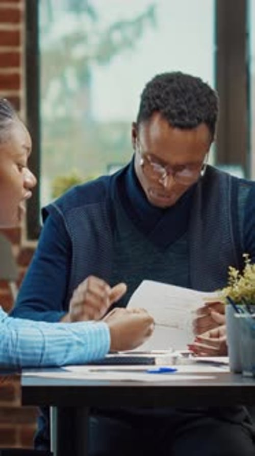 Business Meeting in Bright, Modern Office