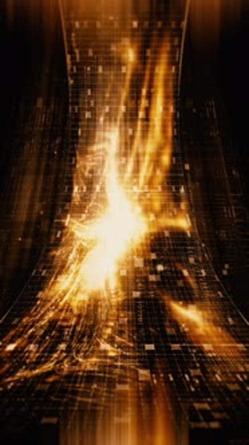 Futuristic data network visualization with glowing digital streams 14