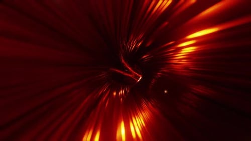 Glowing Red Futuristic Light Tunnel Motion Background