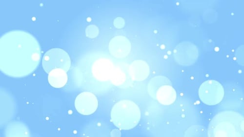Blue Bokeh Lights and Sparkling Particles Background Loop