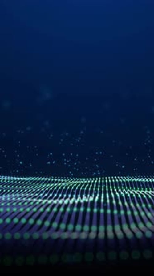 Blu Technology Data Particles Vertical Background