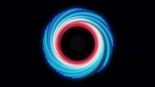 Glowing Neon Line Circle Animation High Tech Background, Futuristic High Tech Circle Animation