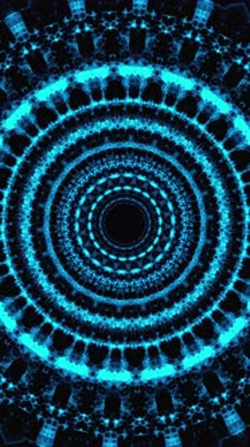 Futuristic Abstract Digital Tunnel Loop Background