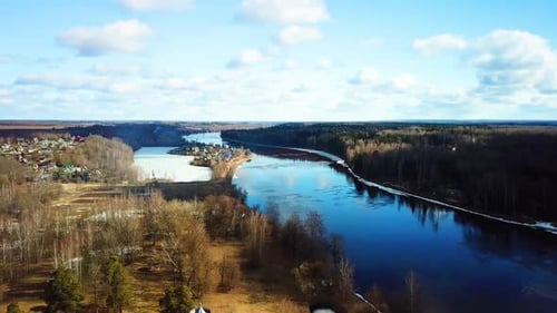 Spring, Forest, And Ice On The River 76