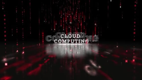 Cloud Computing Title Reveal with Digital Code Animation