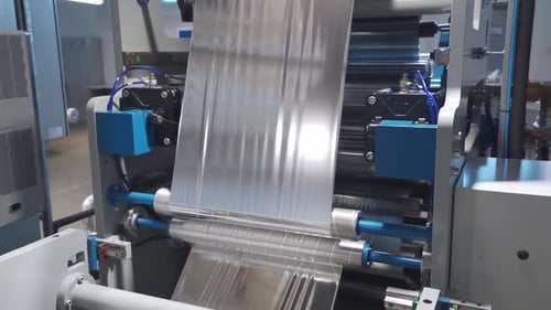 Foil Manufacturing Machine in Operation