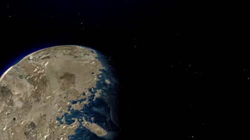 Earth Zoom to Egypt Map Outline with Text Reveal