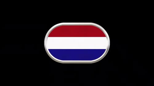 3D Animated Rotating Netherlands Flag Icon