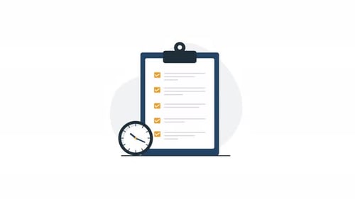 Vídeo de animação do conceito de gerenciamento de tempo 4k