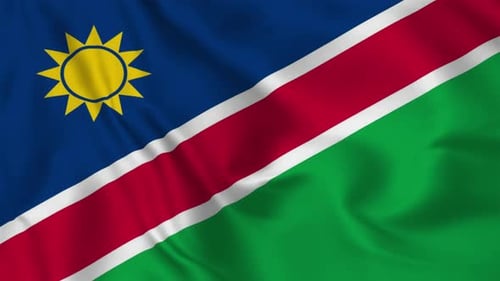 Namibia National Flag Waving Animation