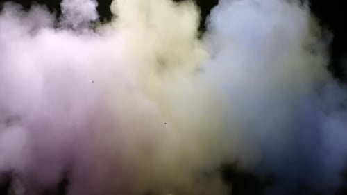 Colorful Powder Explosion Reveal on Black Background