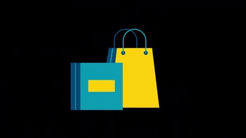 Mobile Payment and Online Shopping Flat Design Animation