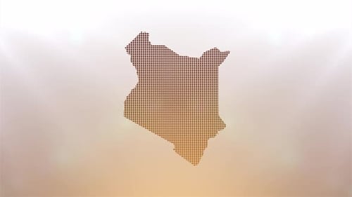 Animated Geometric Pixel Map Reveal of Kenya