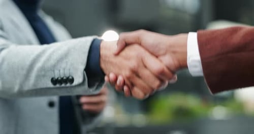 Business People Meeting With Handshake Agreement