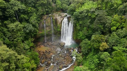 Nauyaca Waterfalls Costa Rica Drone Shot Dominical