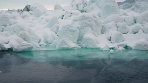 Iceberg in Cold Sea Greenland