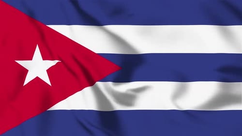 Cuban Flag Waving Seamless Loop Animation
