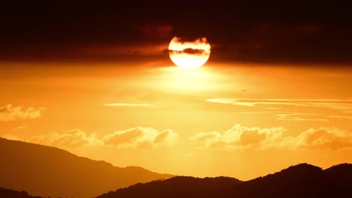 Beautiful Sunrise Over Mountain Landscape