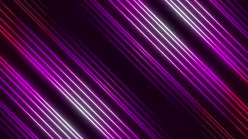 Dynamic Moving Diagonal Neon Glowing Lines Background Loop