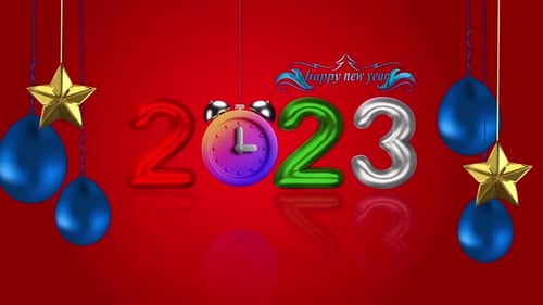 Frohes neues Jahr 2023 Loop-Animationshintergrund