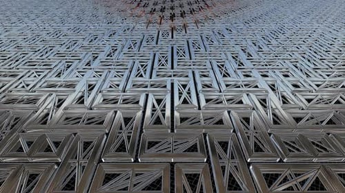 Abstract Metallic Geometric Pattern Looping Background