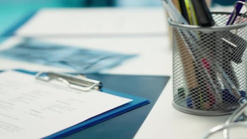 Empty Doctors Office Meeting Room Used in Disease Prevention and Medical Service