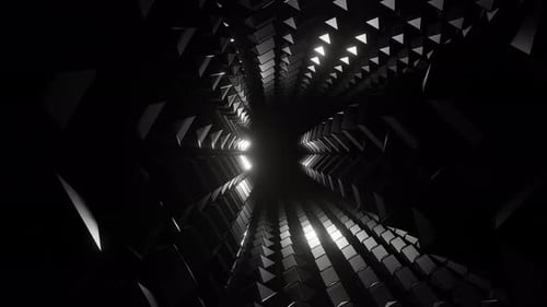 Fond de descente circulaire argenté Vj Loop en 4K