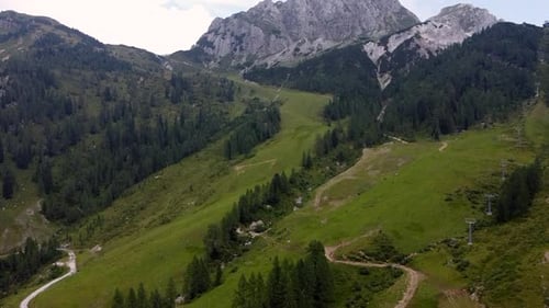 Aerial View of Scenic Mountain Landscape