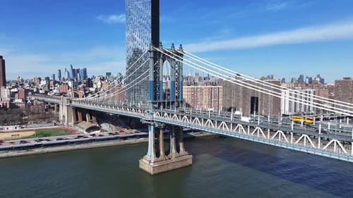Manhattan Bridge At Manhattan In New York United States.