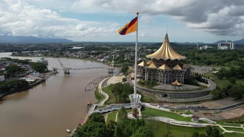 Sarawak Flag Pole Wide Shoot