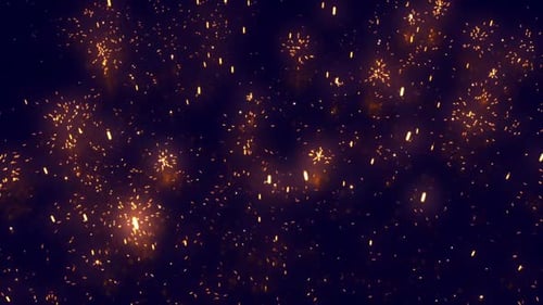 Falling Sparkling Firework Background