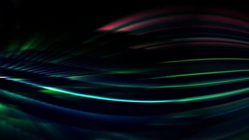 Bunte leuchtende Linien mit schwarzem Hintergrund